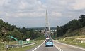 The Sungai Johor Bridge as seen from the westbound of Senai-Johor Expressway in May 2016