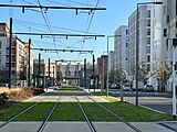 La station "Evry-Courcouronnes - Centre Ville - Université" de la ligne 12 Express du tramway d'Île-de-France