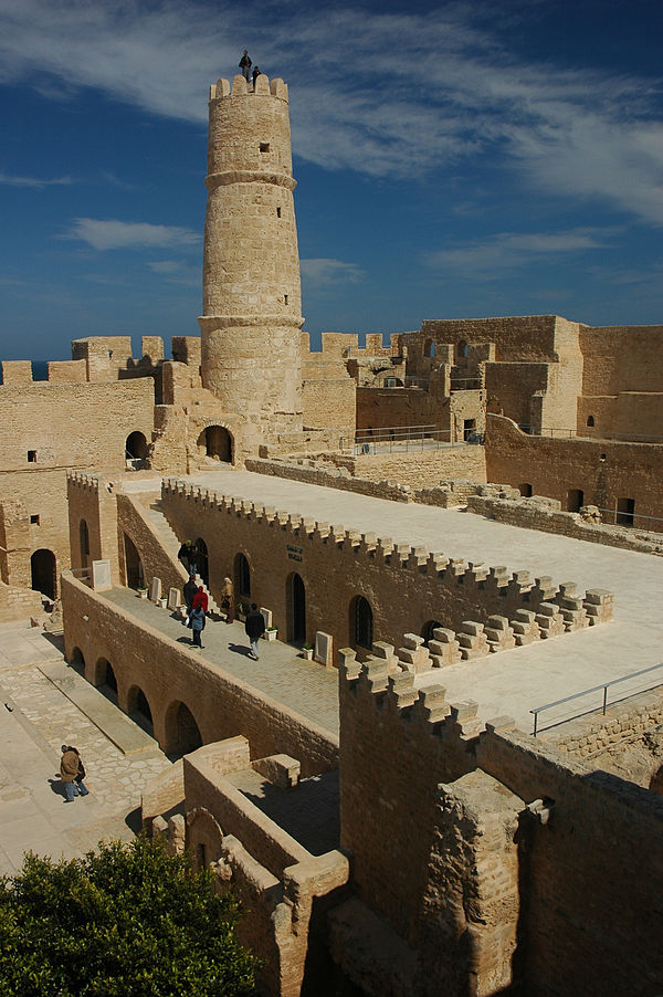 Ribat of Monastir, Tunisia. According to Michael Palin, the first scene filmed was the stoning scene along the outside wall.