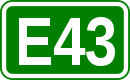 Zeichen der Europastraße 43