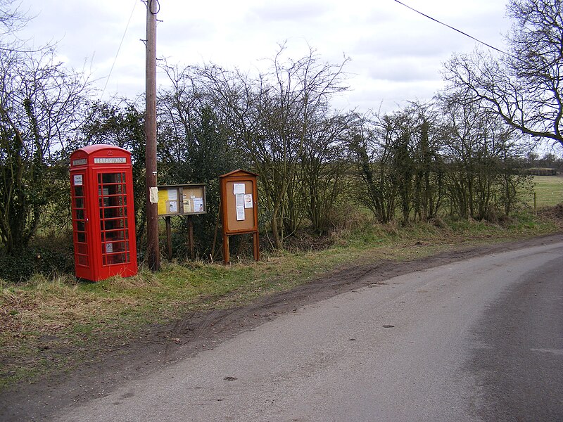 File:Telephone Box,Notice Board and Chediston Lane - geograph.org.uk - 1171873.jpg