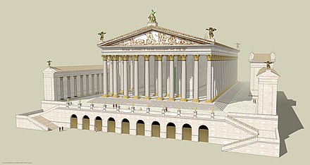 3D reconstruction of the temple as seen from the Colosseum