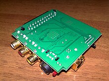 The large light-green areas on this printed circuit board are the ground plane TerraTec G3 circuit board 2.jpg