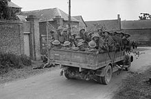 Men of the 4th Battalion, Border Regiment travel in the back of a lorry, France, May 1940. The British Army in France and Belgium 1940 F4570.jpg