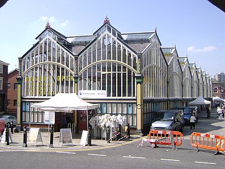 Stockport covered market in 2008