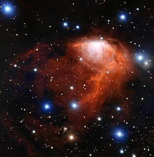 RCW 34 Nebula in the constellation Vela