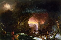 The Voyage of Life Manhood by Thomas Cole (1840).