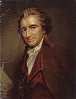 El británico Thomas Paine tuvo una trayectoria vital ligada a las revoluciones americana y francesa. Expulsado de Inglaterra, también tuvo problemas con el periodo del Terror de Robespierre, y acabó su vida en suelo norteamericano. Fue autor de tres importantes libros: el liberal Common Sense (El sentido común) donde defiende la independencia de Estados Unidos, el polemista The Rights of Man (Los derechos del hombre) respondiendo al ataque a los excesos revolucionarios de Francia de Edmund Burke (quien, por el contrario, había defendido la americana, aunque con argumentos más conservadores que los radicales de Paine); y el anticlerical y volteriano The Age of Reason (La edad de la razón).