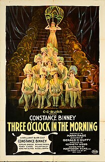 <i>Three OClock in the Morning</i> (film) 1923 film