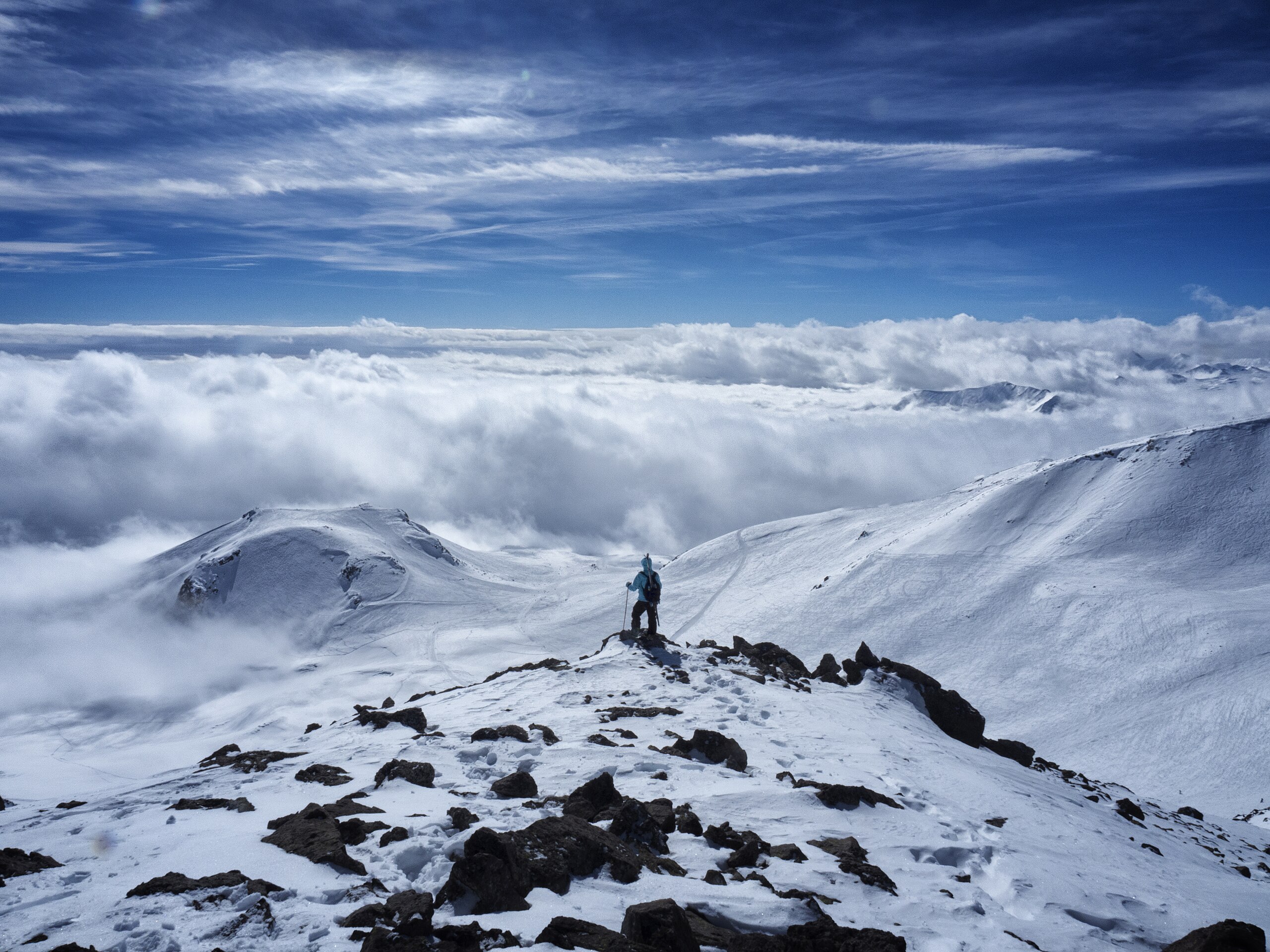 snowy mountain top