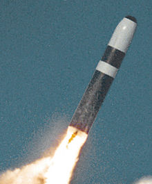 A Trident II missile just after launch. Trident II missile cropped.jpg