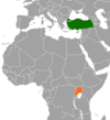 Location map for Turkey and Uganda.