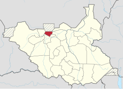 Location of Twic in South Sudan