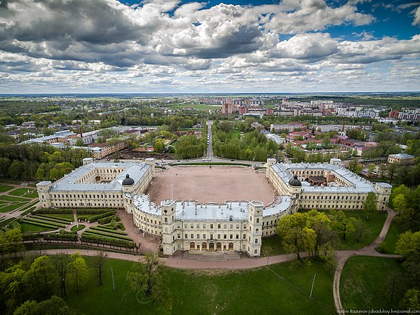 Aerial view of the Gatchina Palace