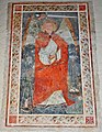 English: Gothic fresco of Saint Michael at the west wall inside the porch Deutsch: Gotisches Wandbild des hl. Michael an der Westwand in der Vorhalle