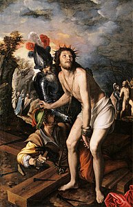 Vincenzo Campi, Cristo inchiodato alla croce (1575).