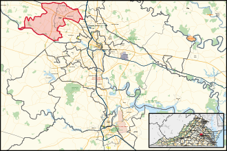 District map Virginia's 57th House of Delegates district (since 2024).svg