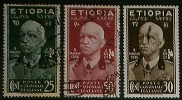 Italian Ethiopia stamps Vittorio Emanuele III - 1936 - Francobolli Etiopia - Colonie Italiane.jpg