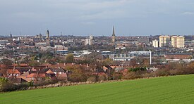 Wakefield vista do Castelo de Sandal