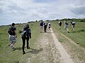 Walk the Wight 2011, seen at Mottistone Down, Isle of Wight.