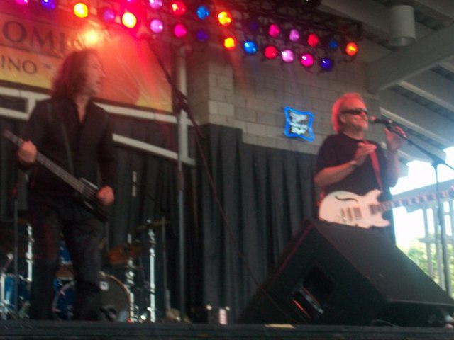 Wang Chung in 2010. From left: Nick Feldman (bass guitar), Jack Hues (vocals)