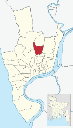 Location of West Sholashahar