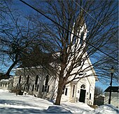 Little Home Church, Wayne, Illinois. Army Trail Road at School Street, February 2011 Wayne IL Church.jpg