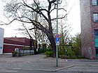 Scharnweberstrasse ingång till skolträdgården