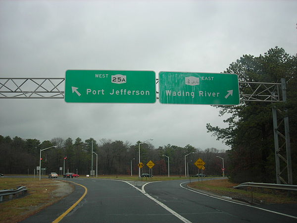 William Floyd Parkway at the junction with NY 25A in East Shoreham