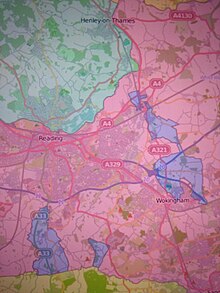 Exclaves of Wiltshire (lilac) near Reading, Berkshire. (Historic County Borders Project) Wiltshire exclaves east Berkshire.jpg