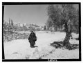 'Ruth' story. 'Ruth' story. 'Ruth' carrying off wheat measured by 'Boaz' (Sirvart), Bethlehem in background LOC matpc.12964.tif