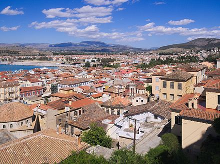 View of Nafplio from Sagredo gate, Akronafplia