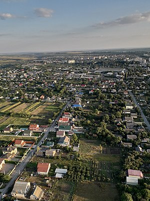 Вигляд на село Кам'янка зі повітряної кулі