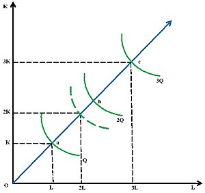 Figura 3. Retornos decrescentes de escala