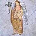 Zigne zodiacal de la vierge gémeaux ornant la méridienne de la basilique Ste-Marie-des-Anges-et-des-Martyrs à Rome.
