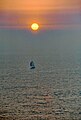 Sailboat off coast of Point Fermin, San Pedro, California.