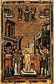 Икона, изображающая Романа Сладкопевца (ок. 490–556 гг.) со свитком контакиона