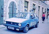 Volkswagen Golf 1 jugoslavenske Milicije, proizveden u sarajevskoj automobilskoj tvornici (TAS), Mostar 1985.