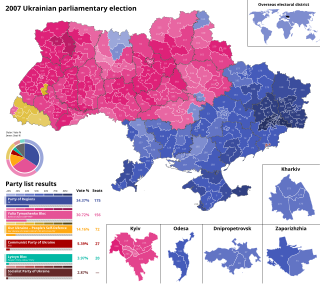 <span class="mw-page-title-main">2007 Ukrainian parliamentary election</span> Parliamentary election in Ukraine