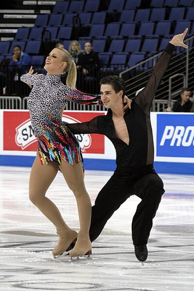Hubbell and Donohue at the 2011 Skate America