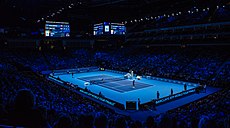 2014-11-12 2014 ATP World Tour Finals show court during Marin Cilic vs Thomas Berdych match 3 by Michael Frey.jpg