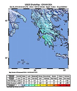 2018-10-25 Mouzaki, Greece M6.8 earthquake shakemap (USGS).jpg