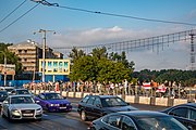 English: Line against violence ("Never again"), 21 August 2020. Minsk, Belarus Беларуская: Ланцуг супраць гвалту («Ніколі зноў»), 21 жніўня 2020 года. Мінск, Беларусь Русский: Цепь против насилия («Никогда больше»), 21 августа 2020 года. Минск, Беларусь