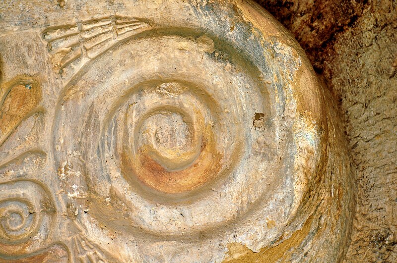 File:23. Detail of a capital. The facade of the rock-cut tombs of Qizqapan, Sulaymaniyah Governorate, Iraqi Kurdistan. Probably Achaemenid (6th-5th century BCE) rather than Median.jpg