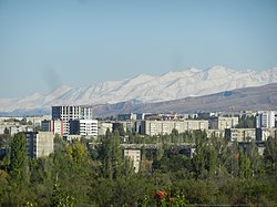 Biškek z gorami v ozadju
