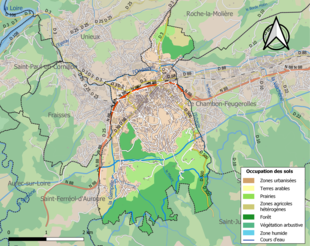 Mappa a colori che mostra l'uso del suolo.