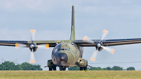 English: German Air Force LTG 63 Transall C-160D (reg. 50+61, cn D-83) at ILA Berlin Air Show 2016.