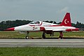 Türk Hava Kuvvetleri'ne bağlı ulusal akrobasi ve gösteri takımı Türk Yıldızları’na ait Canadair NF-5 uçağı