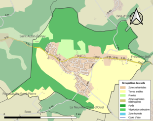 Kleurenkaart met landgebruik.