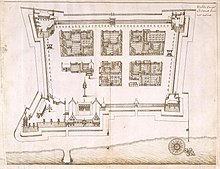 17th century map of Fort Oranje. AMH-4687-NA Map of Fort Orangie on Ternaten.jpg